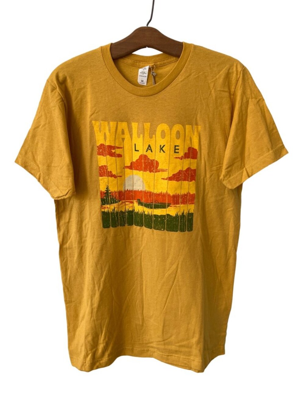 Good Land Supply Co. Graphic Tee Medium Walloon Lake Vintage Ginger Cotton NEW